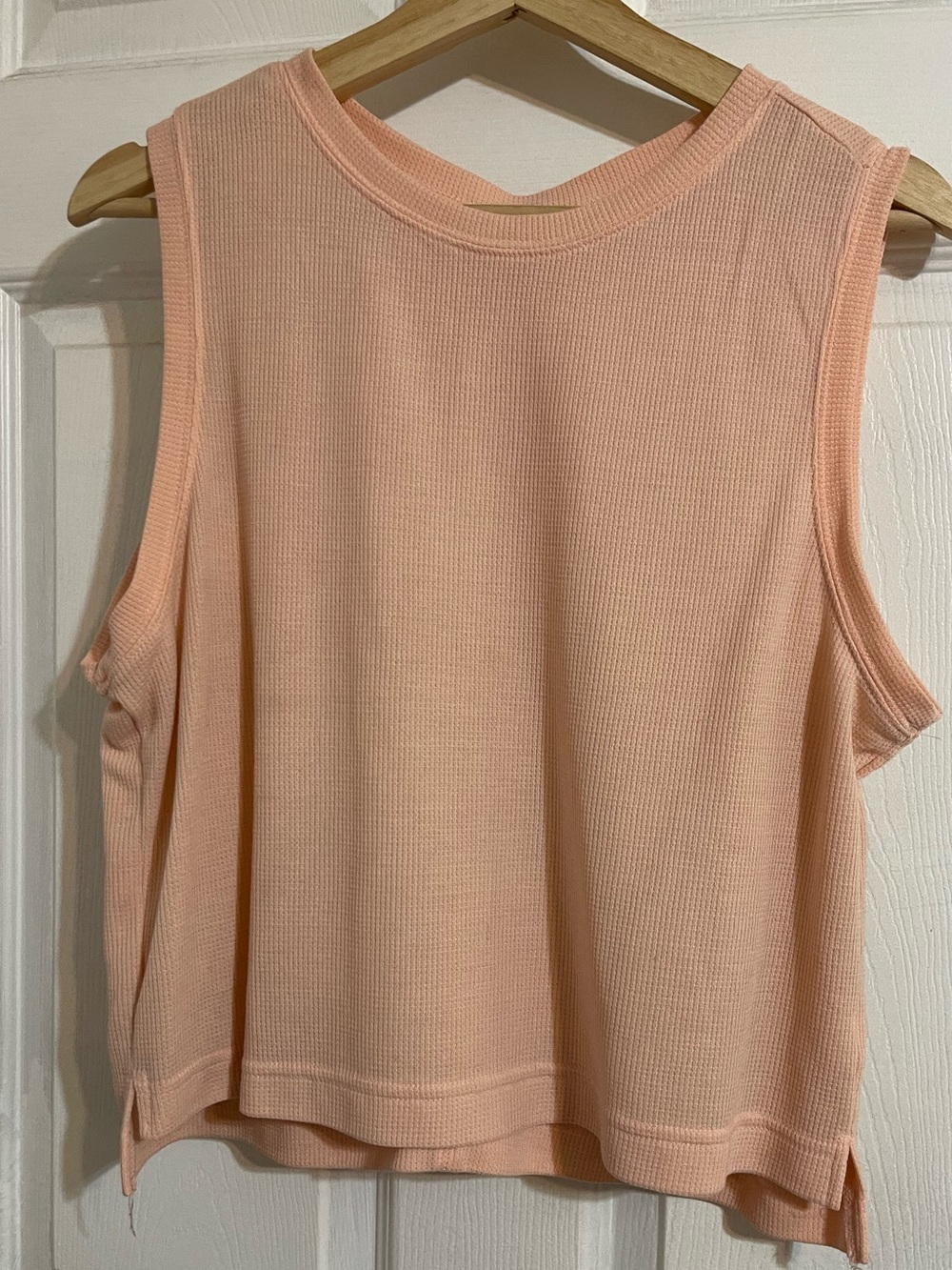 all in motion Peach Waffle-Knit Sleeveless Tank